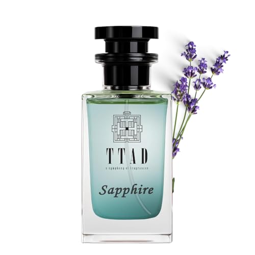 Image of TTAD Sapphire Luxury Perfume for Men 100ml | Long Lasting Aquatic Eau De Parfum | Fresh Watermelon, Lavender & Bergamot with Lotus, Jasmine, Sandalwood & Musk | Premium Daily Fragrance for Men