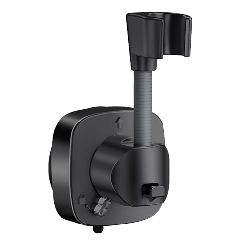 Cyberwork Support de Pommeau de Douche Rotatif à 360°, Ventouse Sans Perçage, Charge de 10 kg, Antidérapant et Antirouille, Support de Pommeau de Douche...