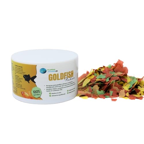 Goldfish Flakes Nourriture en écailles pour Poissons d'eau Froide, Aliment Complet Naturel, Alimentation équilibrée pour Tous Les Types de Poissons...