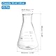 PATIKIL Erlenmeyer-Kolben, 10 Stück 50 ml Schmale Mundgraduierte Kolben aus Borosilikatglas mit aufgedruckter Graduierung für Labor, Experiment, Chemie, Wissenschaftsstudium