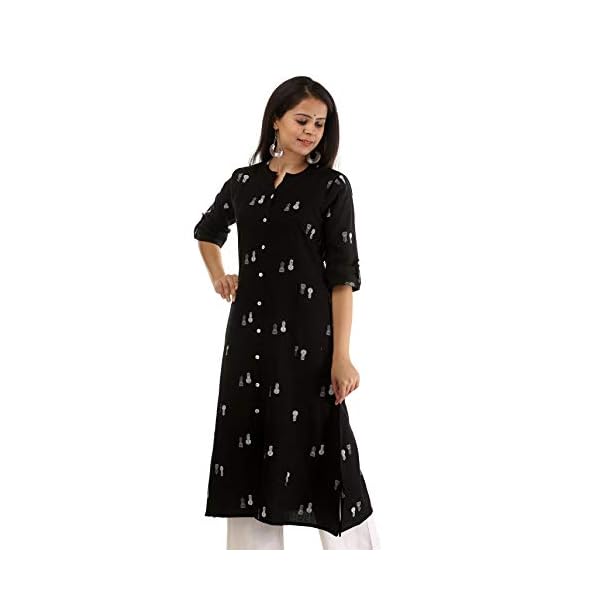 Pistaa's Women's Cotton Floral Printed A-Line Kurta with Plus Size's - Image 3