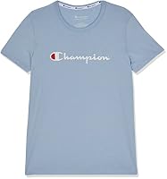 Champion Women's Script Short Sleeve Tee, Melbourne Rain, Large