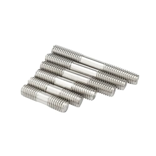 Perno prisionero roscado de doble extremo acero inoxidable, M12-1.75, rosca 40 mm a 150, 316, tornillos y pernos varilla empuje ajustables ajustados(M12x50mm-5pcs)