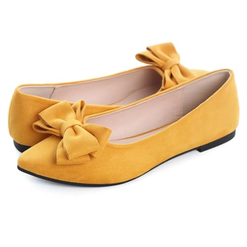 Image of Dear Time Women's Ballet Flats Dress Ballet Shoes Slip on for Office Work Comfortable Shoes