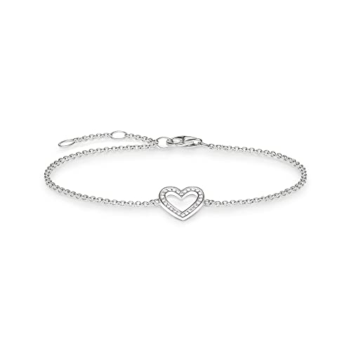 Thomas Sabo Damen Armband Herz Zirkonia 925 Sterling Silber...