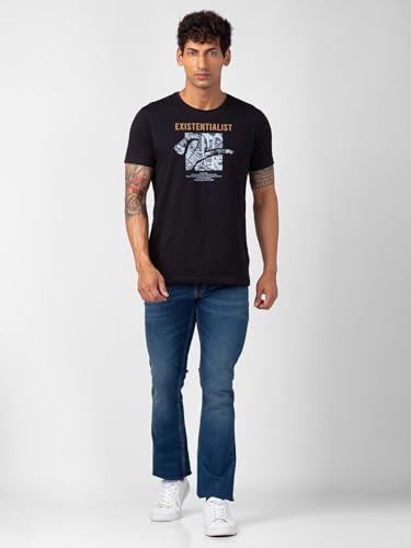 Image of Spykar Men's Rafter Boot Cut Mid-Rise Casual Jeans