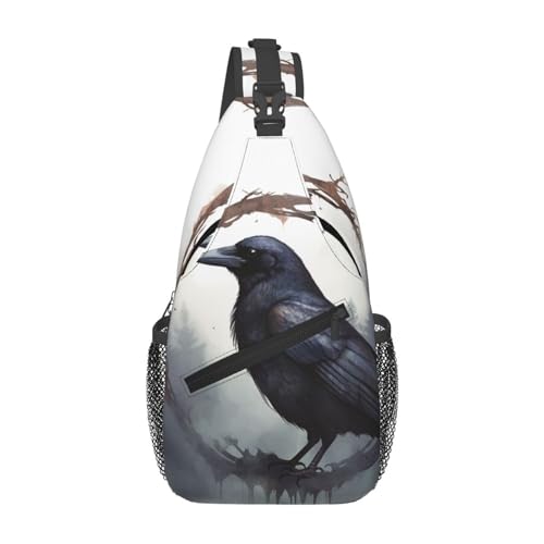 Sling Bag para Mujer y Hombre Negro Bolsa Cruzada miniatura 6