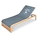 HOMELEVEL Housse chaise longue - Protection chaise de jardin 75 x 200 cm en coton et polyester - Serviette grande taille pour plage piscine bronzage