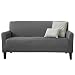 Form Fit Stretch, Stylish Furniture Cover / Protector Featuring Lightweight Twill Fabric. Dawson Collection Basic Strapless Slipcover. By Home Fashion Designs Brand. (Sofa, Grey)