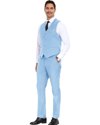 Suits for Men 2 Piece Waistcoat Vest and Pants Set for Casual Summer Beach Wedding Groomsmen Prom2