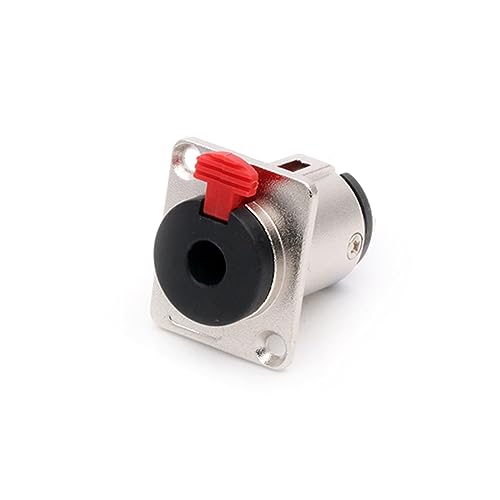 Conector hembra de 6,35mm TRS para eliminar ruidos en chasis de audio y cable de micrófono 4