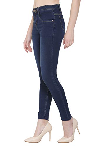 Image of Nifty Women's Denim Stretchable Slim Fit Color Jeans