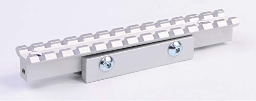 Hammers Stainless Silver Red Dot Scope Base Rail Mount for Dan Wesson Vent Rib Barrel Revolver