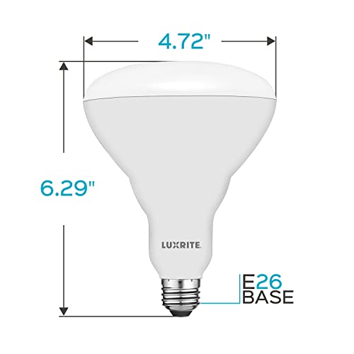 Luxrite Br40 Led Light Bulbs, 85W Equivalent, 4000K Cool White, Dimmable, 1100 Lumen, Led Flood Light Bulb, 13W, E26 Medium Base, Indoor/Outdoor - Perfect For Office And Recessed Lighting (12 Pack) #TOP5