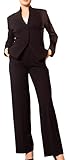 Marycrafts Women's Business Outfit Blazer Wide Leg Pant Suits Set for Work 12 Black
