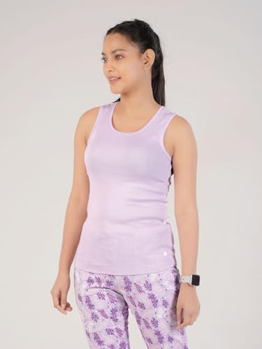 Image of Rupa Colors Playsure Solid 100% Combed Cotton Rib Fabric, Women's Standard Fit Tank Top, Sleeveless Pack of 1