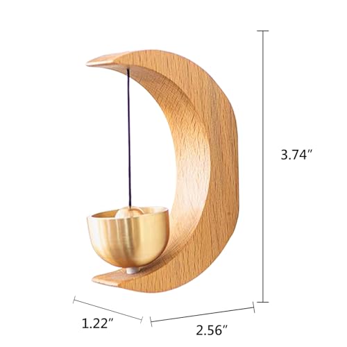 Image of Magnetic Door Chime Bell, Wooden Shopkeepers Bell for Door Opening - Ding Ding Sound