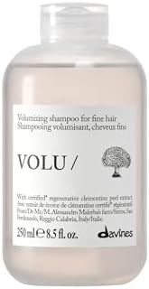 Davines VOLU/Shampoo, Volumizing Cleanser for Fine or Limp Hair - Gentle Root Lifting Formula for Lasting Body & Lightness - Turnip Root Extract Adds Volume & Shine Weightlessly