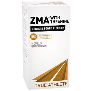 True Athlete ZMA with Theanine Combination of Zinc Magnesium to Help Increase Muscle