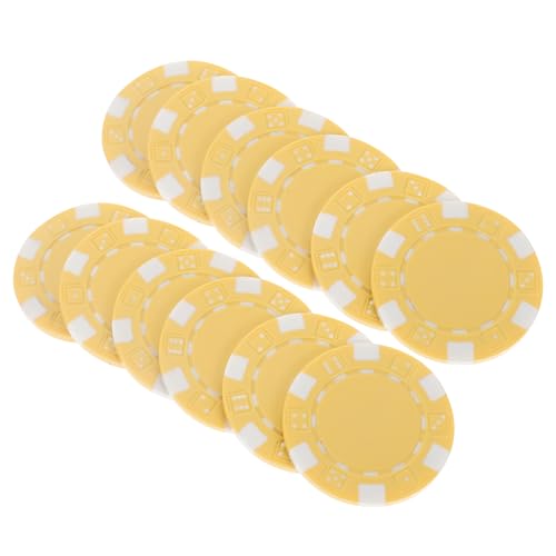 ORFOFE Rewarding Math Learning Tool 50Pcs Plastic Poker Chips Smooth Edges for Gaming Poker Night Parties