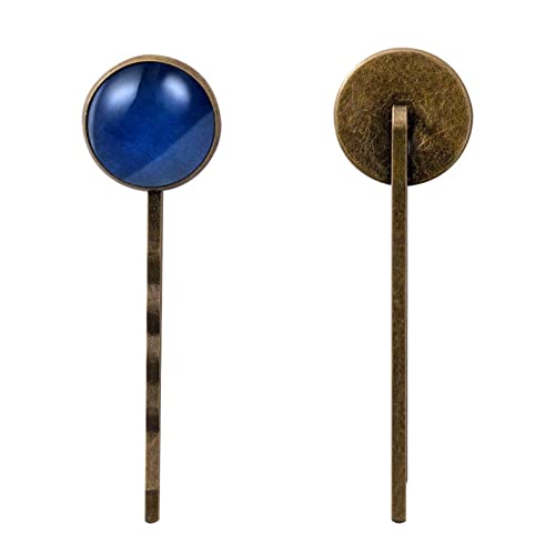 Accessoires pour cheveux glam bleu foncé pinces élégantes barrettes mignonnes fait main femme - 2
