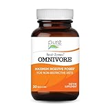 Real-Zymes™ OMNIVORE Digestive Enzymes Supplement with Probiotics for Better Digestion - Natural Support for Relief of Bloating, Gas, Belching, Diarrhea, Constipation, IBS, etc. - 30 Caps
