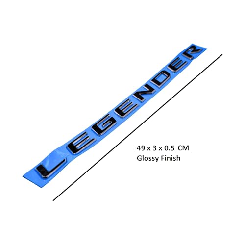 Image of KMH Premium LAGENDER 3D Text Badge Logo Emblem - Stylish Car Decal Stickers, Outer Silver with Glossy Black Pack of 1