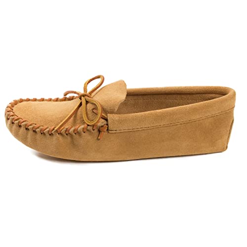 Minnetonka Men's Leather Laced Soft Leather Sole Moccasin