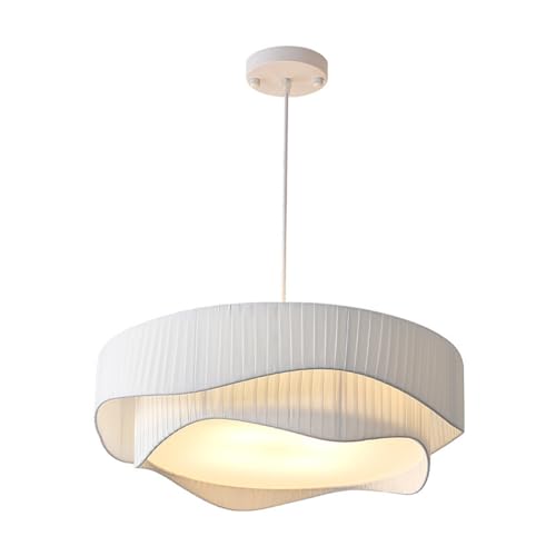 Luminaire suspendu à 2 niveaux en tissu E27 pour salon