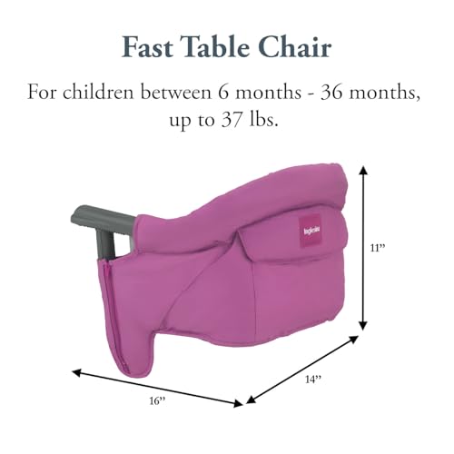 Image of Inglesina Fast Table Chair - Award-Winning Convenient Baby High Chair - Use at Most Tables or Restaurants Without Leaving Scratches (Fuchsia Pink), 14x17x11 Inch (Pack of 1) (AY90F6FUXUS /D)