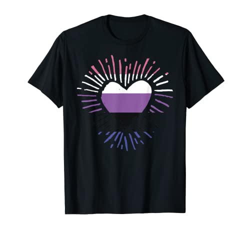 Genderfluid Pride Herz T-Shirt
