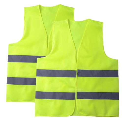Image of 2 Pack Hi Vis Vests,Hi Vis Safety Vests with 2 Reflective Stripes,Night Workwear Reflective Vest,for Traffic Work, Running, Surveyor and Security Guard Construction Vest (XL Green)