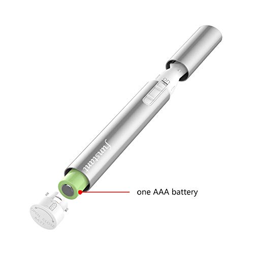 Funstant Silver, Upgraded Eyebrow Trimmer, Precision Facial Hair Trimmer With Comb, Painless Battery Operated Eyebrow Razor For Women No Pulling Sensation For Face Chin Neck, Upper-Lip, Peach-Fuzz #TOP6