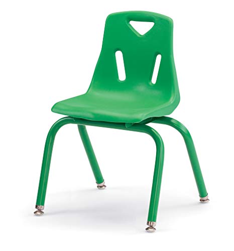 Jonti-Craft Berries 8124Jc6119 Stacking Chairs With Powder-Coated Legs, 14" Height, Green, Pack Of 6 #TOP14