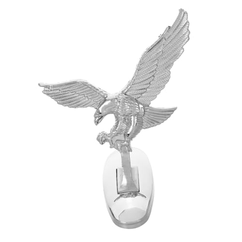 Zerodeko Metal Eagle Hood Ornament for Cars Vehicle Exterior Decor Durable Hood Trim Quick Installation Vintage Automotive Badge for Motorbikes Cars
