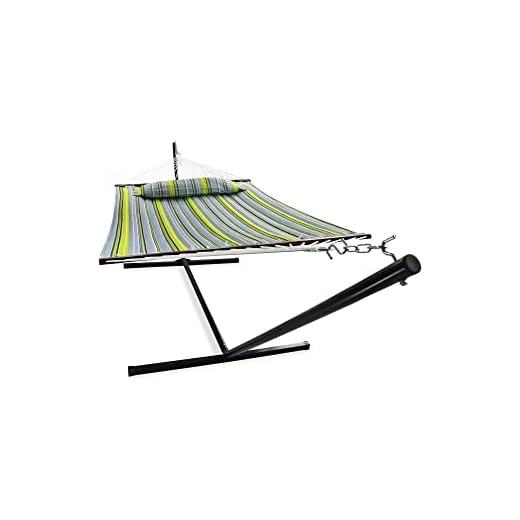 Hamaca con armazón para Exteriores VITA5 para Horas de relajación placentera-Hamaca Doble acurrucarse Juntos-Armazón de Acero Resistente- Hamaca portátil para Exteriores e Interiores