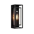 KsDhewi 1 Pack 18 inches Outdoor Wall Lantern Light Fixture, Large Black Exterior Waterproof Wall Sconce, Anti-Rust Mount Porch Light with Clear Glass,E26 Socket