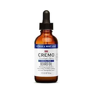 CREMO – Cooling Beard Oil For Men – Natural Oils – Citrus & Mint Leaf Fragrance – 30ml