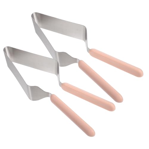 INOOMP 2 Pezzi Tagliapaste Triangolare in Acciaio Inossidabile con Impugnatura Antiscivolo Affettatrice e Paletta per Torta per Fette Uniformi Utensile da Dessert Matrimoni e Compleanni