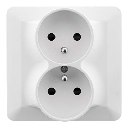 Switch, 135702, White, Prise 2P+T 16A double monoposte - Image 2