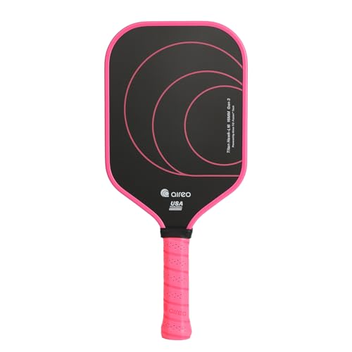 AIREO Titan Hawk L14 Gen 3 Pickleball Paddle – Real Titanium + T700 Carbon Fiber Face, Ultra Spin Surface, 14mm Core, Power & Control, Hot Pink, USAPA Approved for Advanced to Pro Players