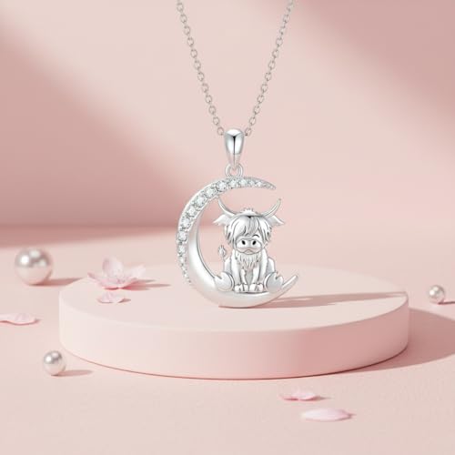 Image of PROESS Animal Birthstone Necklace 925 Sterling Silver Otter /Axolotl /Hippo /Elephant /Dachshund /Monkey /Red Panda Pendant Necklace Animal Birthstone Jewelry Gifts for Women