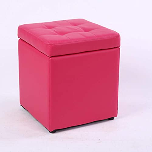 Tabouret portable gain de place petit espace coffre de rangement beige - 2