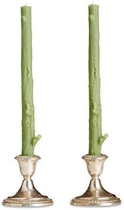 Stick Candles/Cedar Casting/Beeswax/Pair