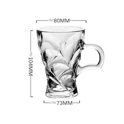 Vasos de vidrio para café caliente con asa que evita quemaduras 3