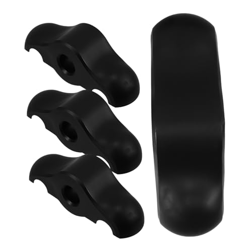 LOORGVEL 4 Piezas Establo De Pie De Bicicleta Equipo De Entrenamiento En Casa Interior Adaptadores De Ciclismo Accesorios El Plastico Black