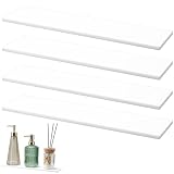 Leinuosen 4 Pcs Medicine Cabinet Shelves Replacement 13 Inch Bathroom Cabinet Shelf Medicine Shelves Suitable for Bathroom Living Room Kitchen Wall Mounted and Hanging (Plastic)