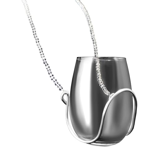 Wine Glass Holder Necklace - Portable Wine Glass Holder Necklace for Tastings and Festivals | Adjustable Fit for All Glass Types including Stemless wine Glass | Enjoy Hands-Free Convenience Anywhere!