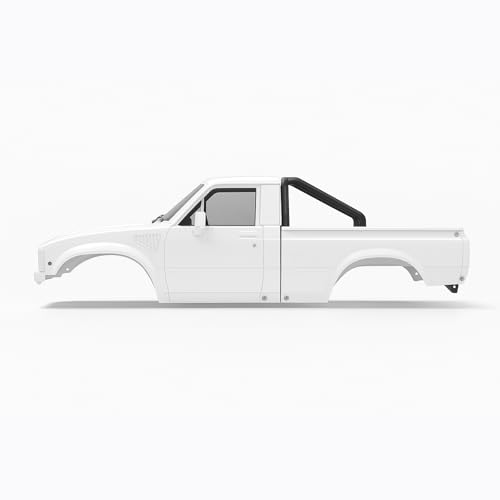 Coque rigide SCX24 de ramassage 1/24 blanche avec support de lit pour camion crawler RC