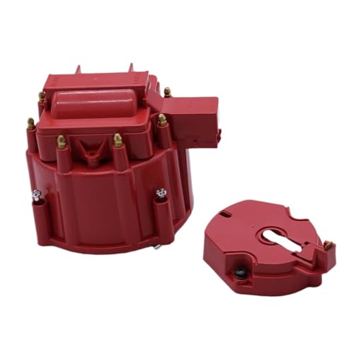 Distribuidor de encendido SBC 350 454 con kit de tapa y rotor HEI rojo